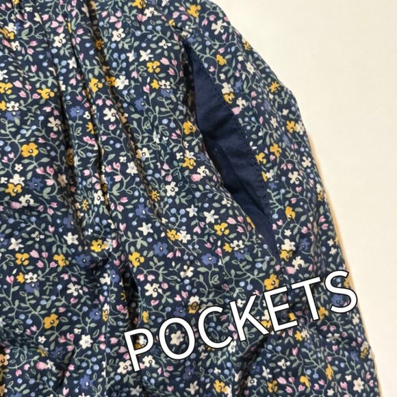 Polo Ralph Lauren Girls Blue Floral Cotton Dress 6X Sleeveless Pockets - Picture 3 of 11